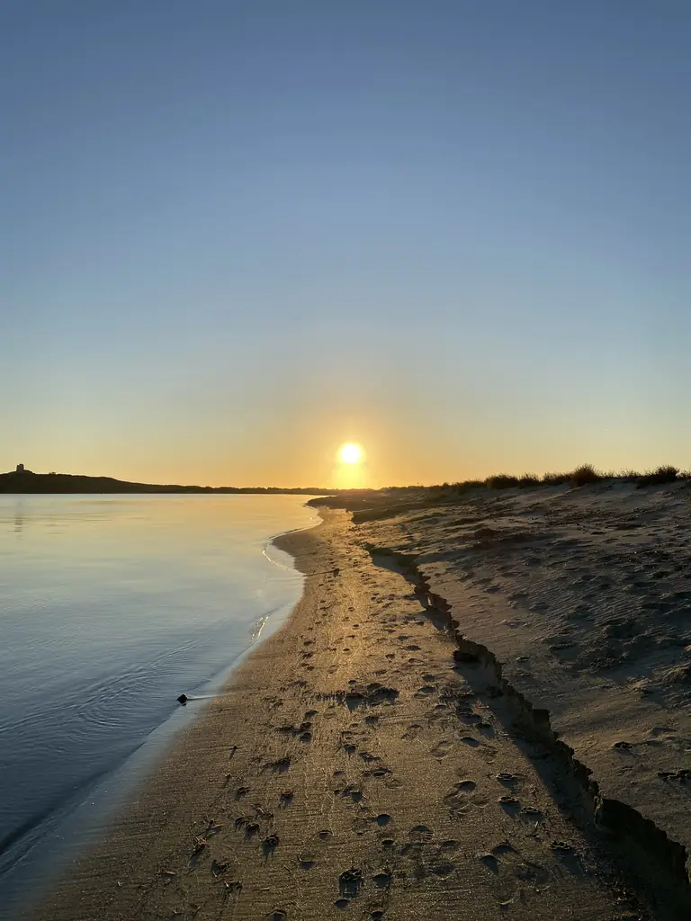 Tramonto sulla spiaggia del Sinis